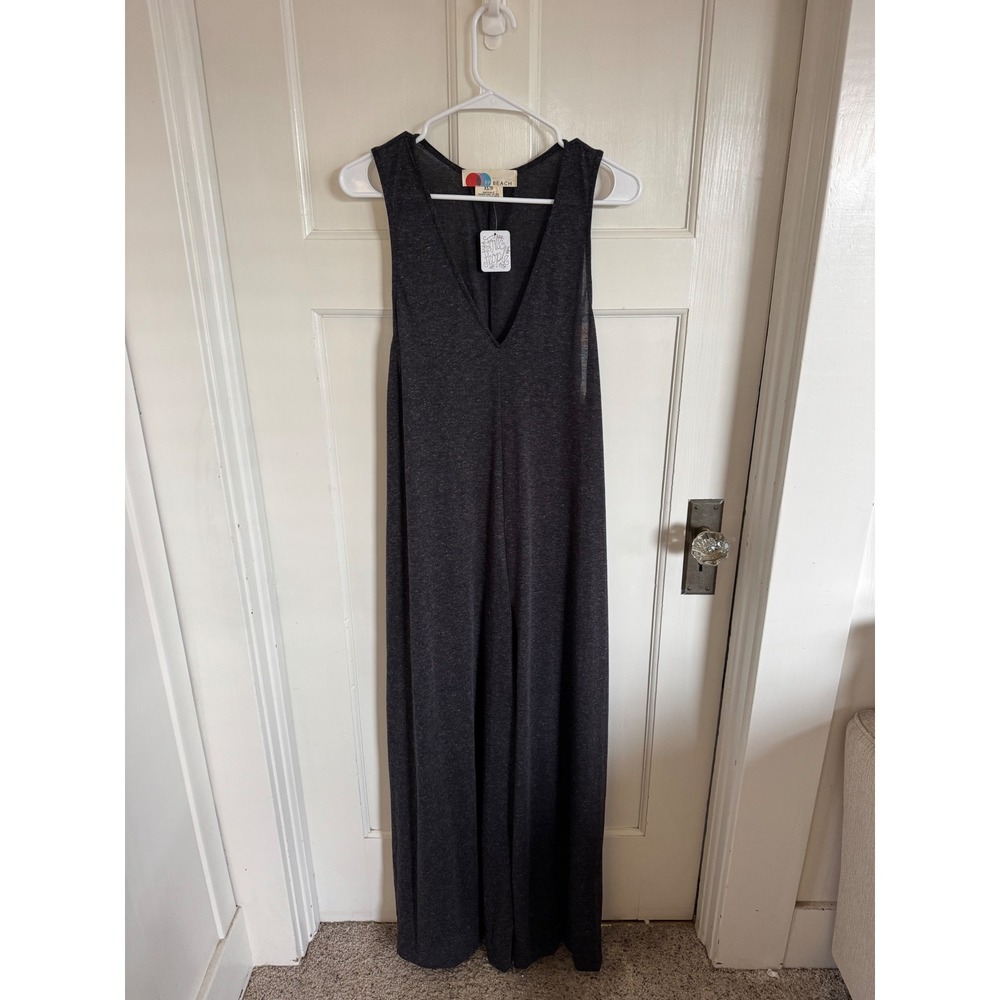 NWT Free People FP Beach dark gray wide leg jumpsuit size xs